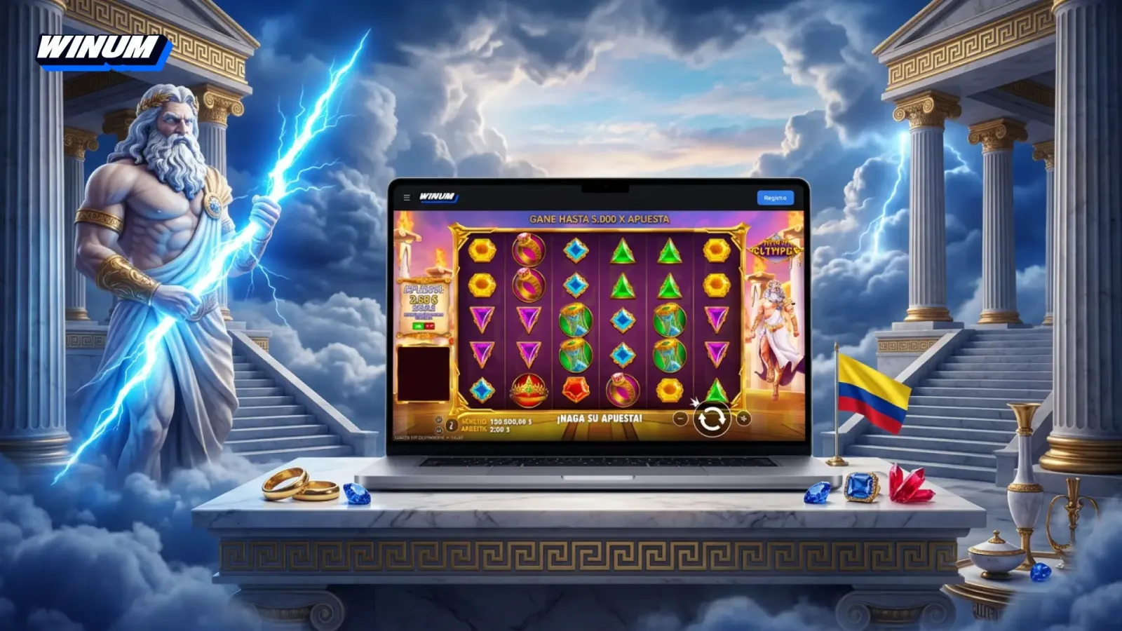 Gates of Olympus en Winum Colombia: reseña del slot, demo y pagos